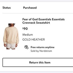 RARE fear of god essentials